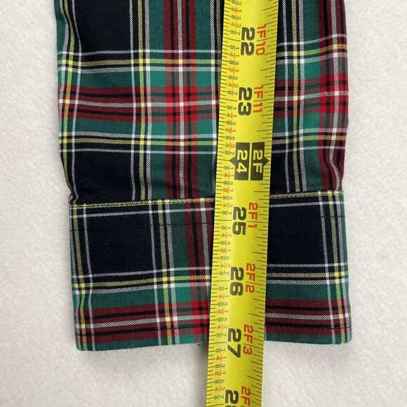 Lands' End Mens Button Down Long Sleeve Black Windowpane Plaid- M/T (15-15 1/2) - Picture 8 of 12